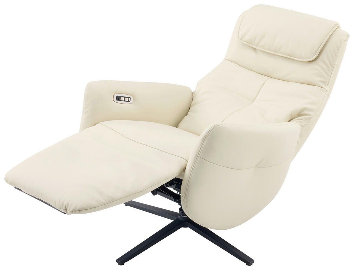 MASSAGESESSEL Echtleder Lederlook Beige    - Beige, Design, Leder/Textil (77/113/90cm) - Xora