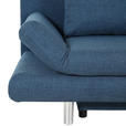 SCHLAFSOFA Flachgewebe Blau  - Chromfarben/Blau, Design, Kunststoff/Textil (194/73/91cm) - Xora