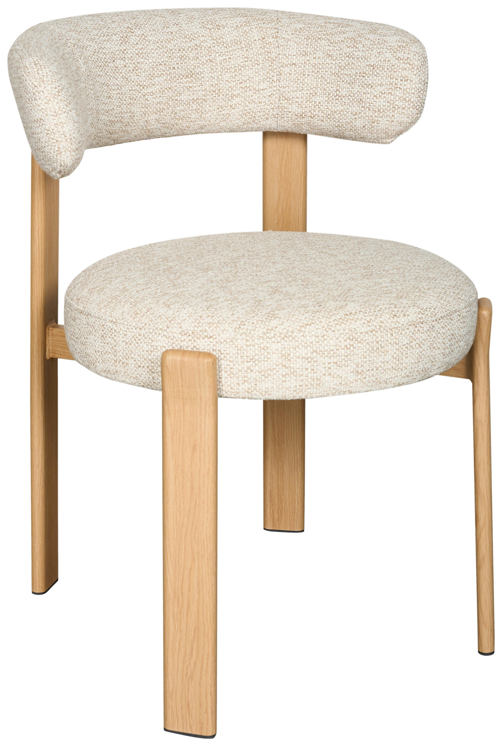 STUHL   Webstoff  Eichefarben, Beige  - Eichefarben/Beige, MODERN, Textil/Metall (55/75/56,5cm) - Livetastic