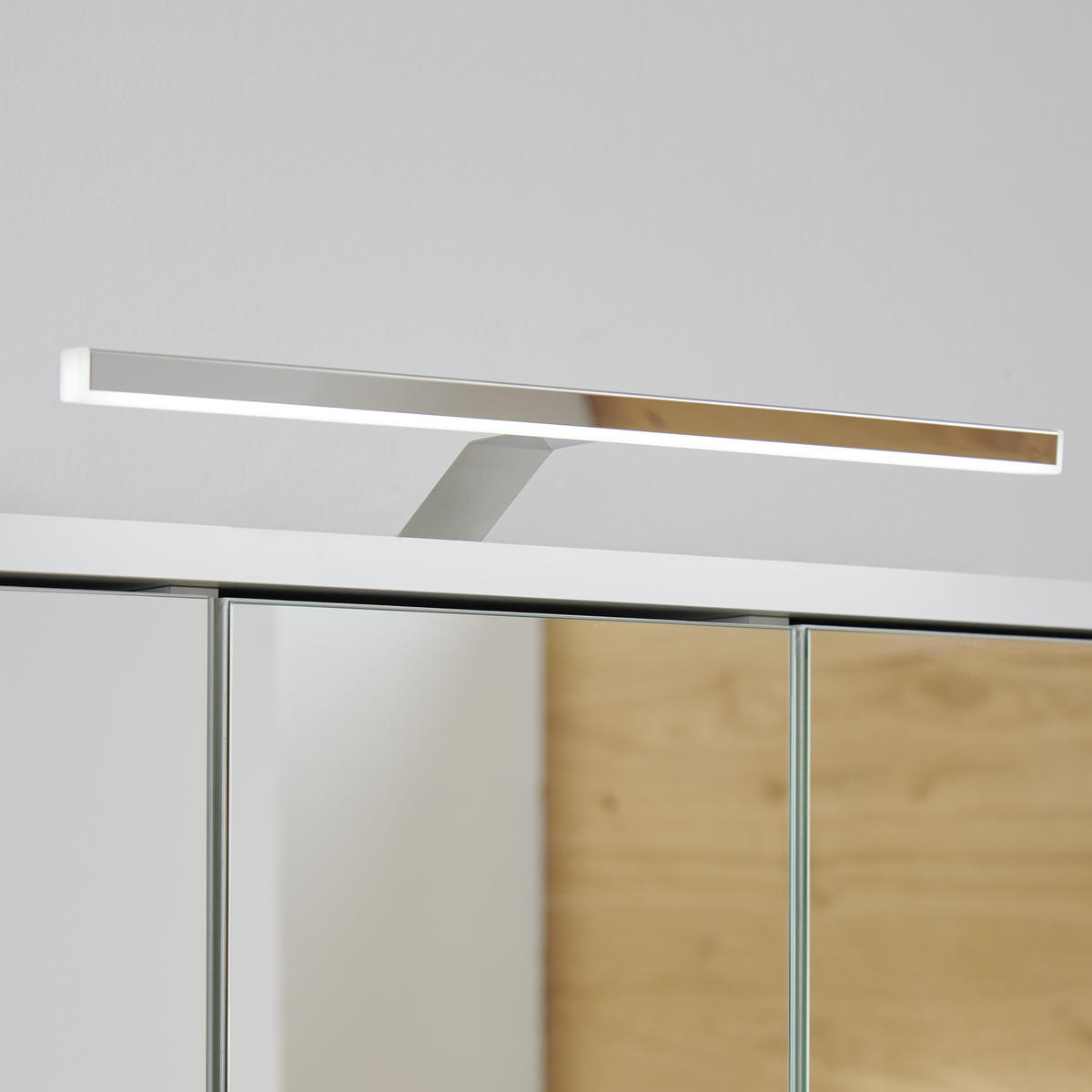 HOCHSCHRANK 30,2/164,5/33 cm  - Chromfarben/Weiß, KONVENTIONELL, Holzwerkstoff/Metall (30,2/164,5/33cm) - Stylife