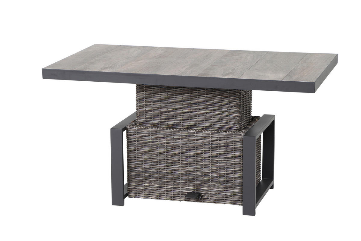 LOUNGEGARNITUR Aluminium  - Grau, Basics, Keramik/Kunststoff (72/103/93cm) - Siena Garden