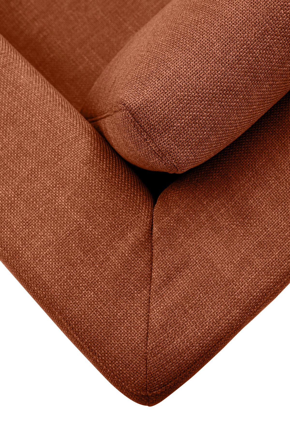 ECKSOFA inkl. Funktion Heaven Terracotta Flachgewebe  - Chromfarben/Terracotta, KONVENTIONELL, Textil/Metall (242/162cm) - Tom Tailor