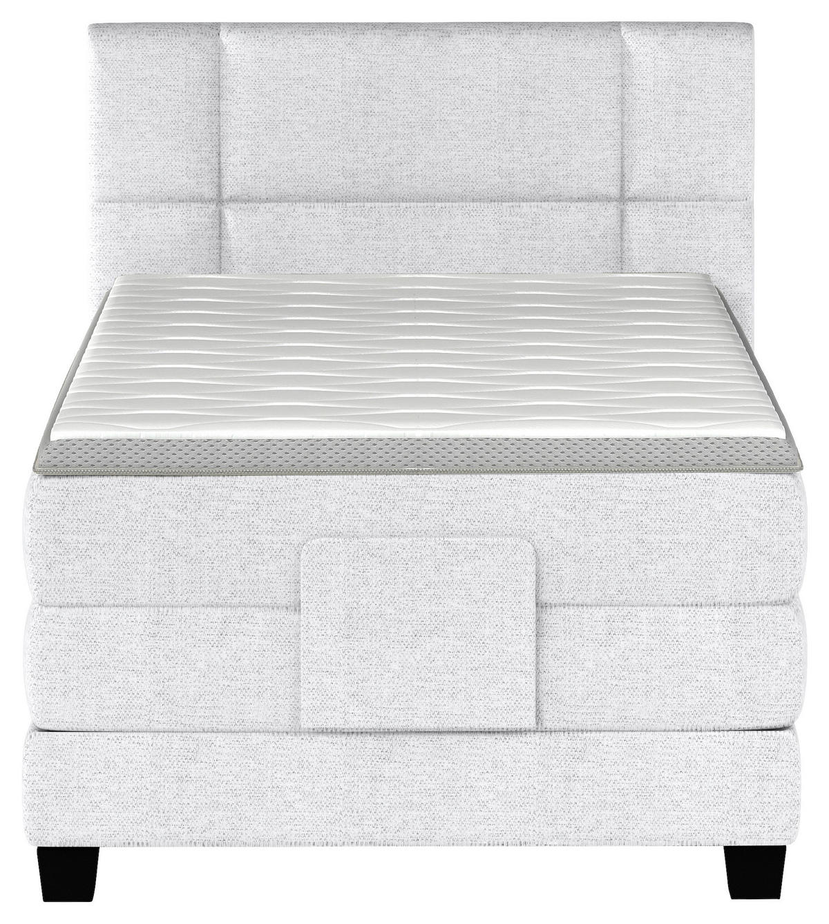 BOXSPRINGBETT 90/200 cm  in Seidengrau  - Seidengrau/Schwarz, KONVENTIONELL, Holz/Kunststoff (90/200cm) - Esposa