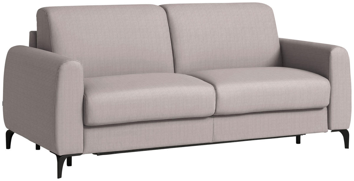 SCHLAFSOFA Cord Kaschmir  - Kaschmir/Schwarz, Konventionell, Holz/Textil (203/88/102cm) - Novel
