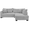 ECKSOFA in Cord Hellgrau  - Hellgrau/Schwarz, KONVENTIONELL, Holz/Textil (267/181cm) - Carryhome