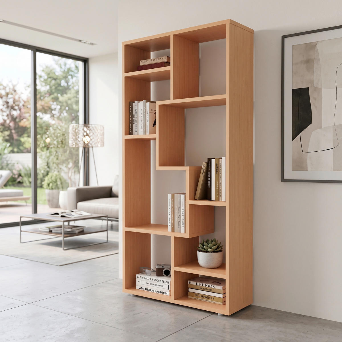 REGAL Buchefarben  - Buchefarben/Grau, MODERN, Holzwerkstoff/Kunststoff (58/116/20cm) - MID.YOU