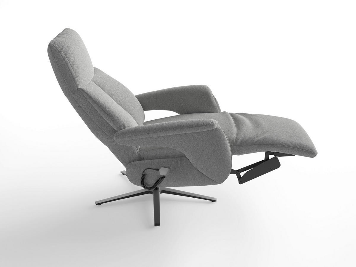 RELAXSESSEL Textil Anthrazit  - Anthrazit/Schwarz, Basics, Textil/Metall (75/110/85cm) - Sit & More