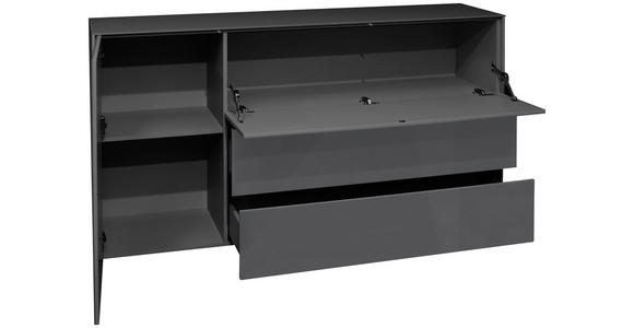 SIDEBOARD 169/89/42 cm  in Anthrazit  - Anthrazit/Schwarz, Design, Glas/Holzwerkstoff (169/89/42cm) - Novel
