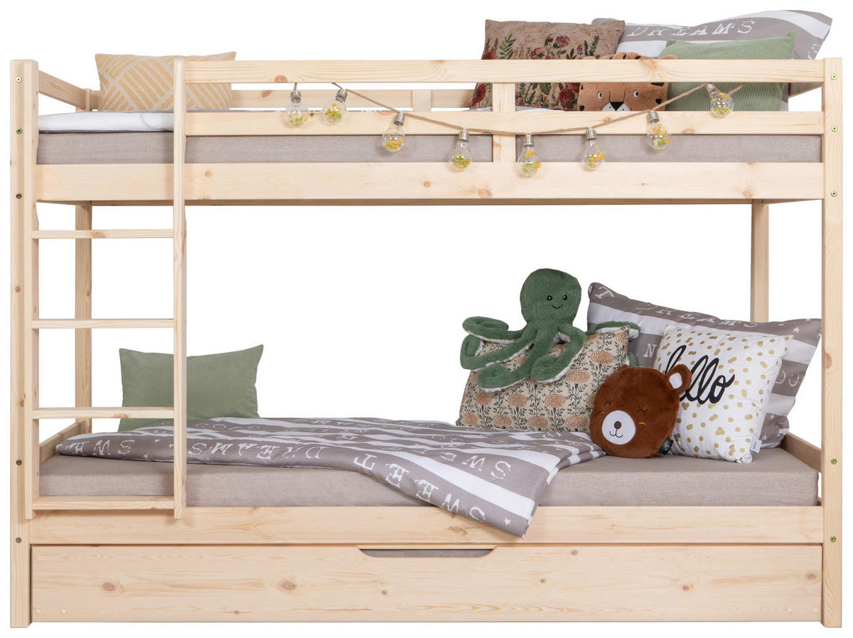 LIT SUPERPOSÉ 90/200 cm Naturfarben  - Naturfarben, Modern, Holz (90/200cm) - MID.YOU