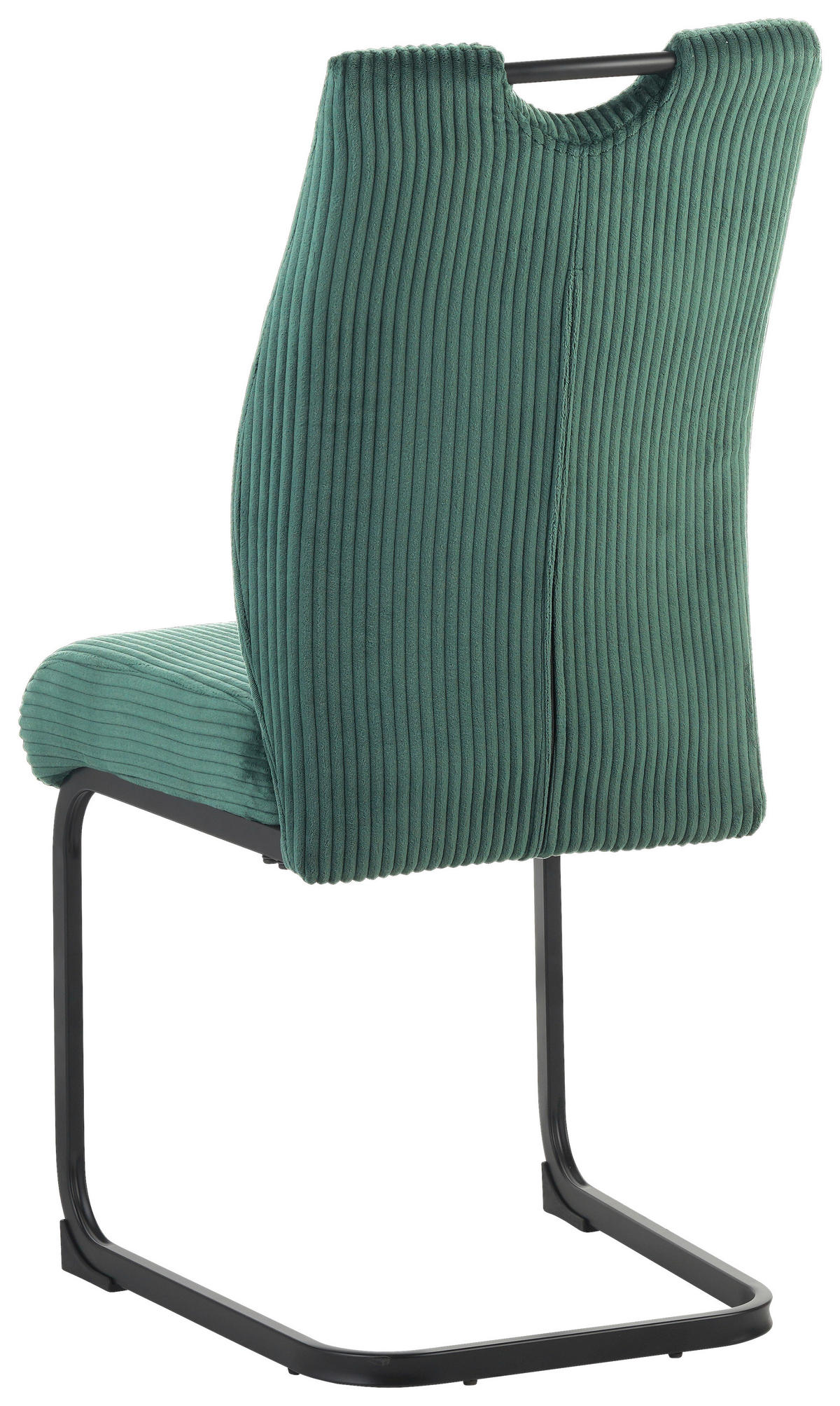 SCHWINGSTUHL  in Eisen Cord  - Schwarz/Grün, Design, Textil/Metall (43/97/57cm) - home24