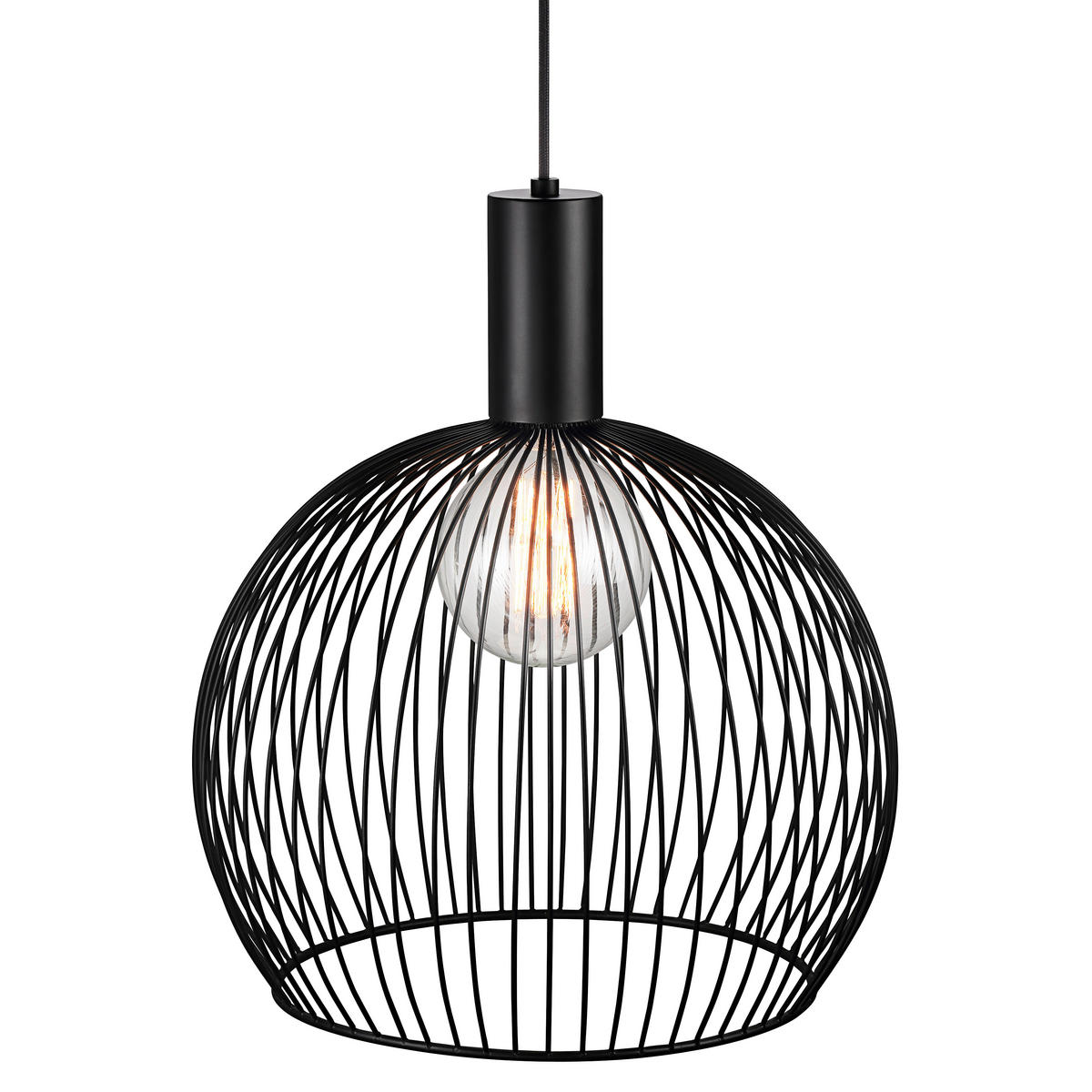 HÄNGELEUCHTE AVER 40/45,5 cm   - Schwarz, KONVENTIONELL, Metall (40/45,5cm) - Nordlux