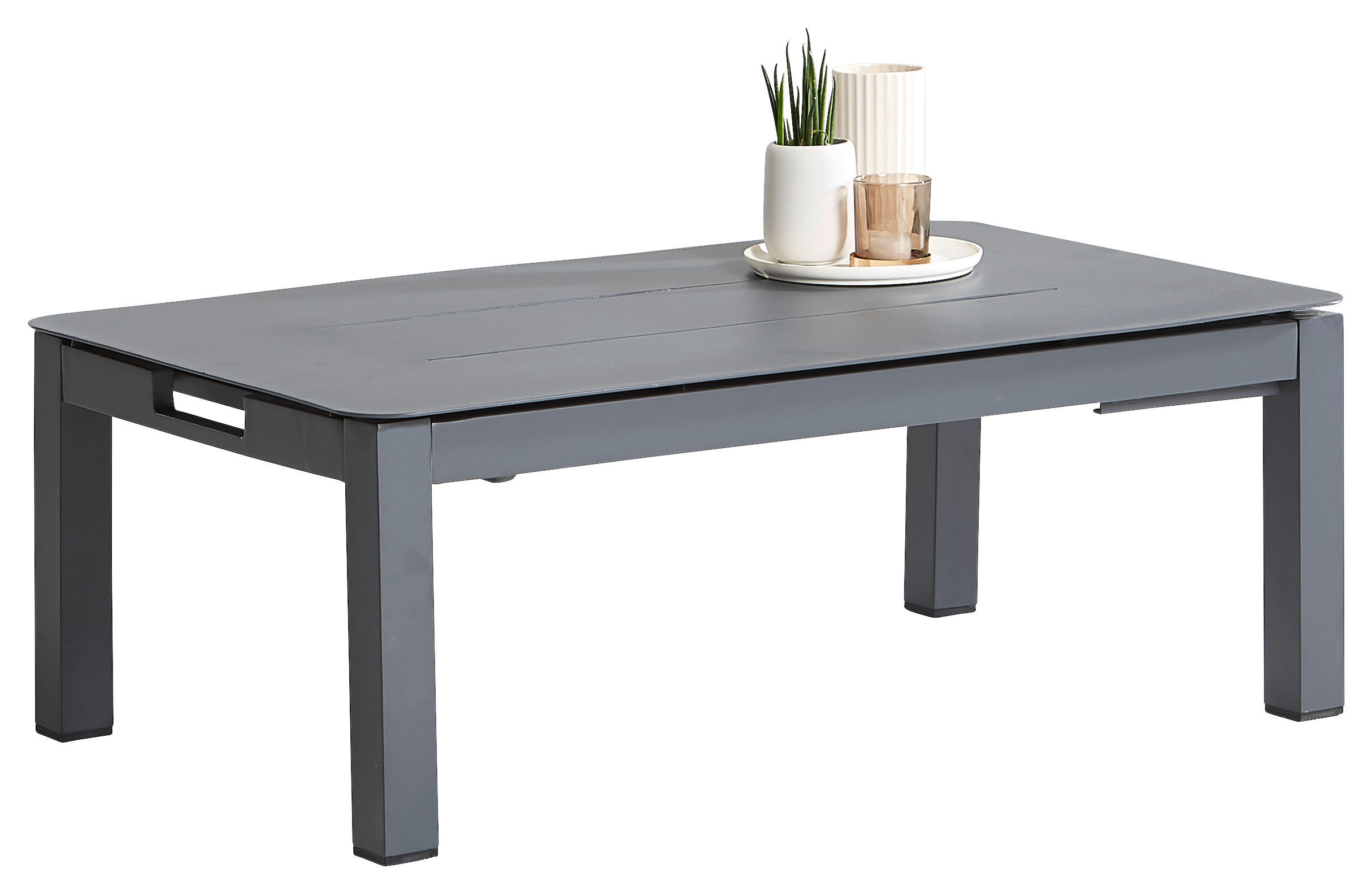 LOUNGETISCH 100/60/35-65 cm Metall  - Anthrazit, Design, Metall (100/60/35-65cm) - Amatio