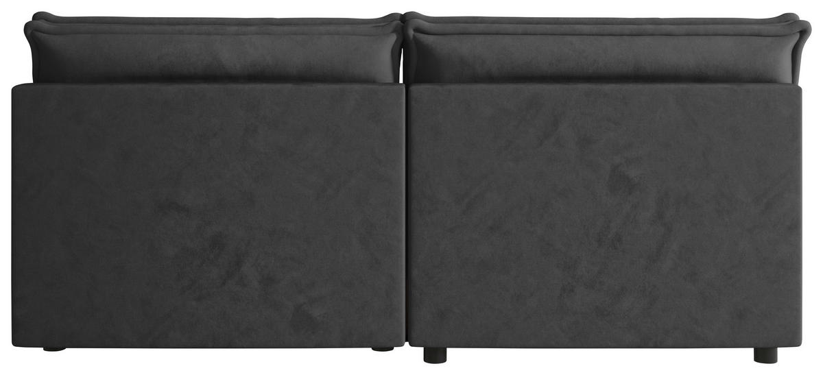 ECKSOFA Anthrazit Webstoff Zierkissen, Rückenkissen, Rücken echt  - Anthrazit/Schwarz, MODERN, Kunststoff/Textil (153/200cm) - Xora