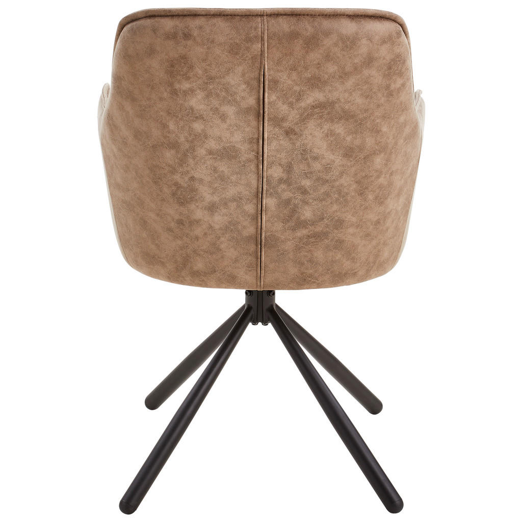 Thumbnail - Livetastic Armlehnstuhl, Braun, Holz, Metall, Textil, Pappel, Sperrholz, Füllung: Schaumstoff, konisch, 61x91x59 cm, Ess...