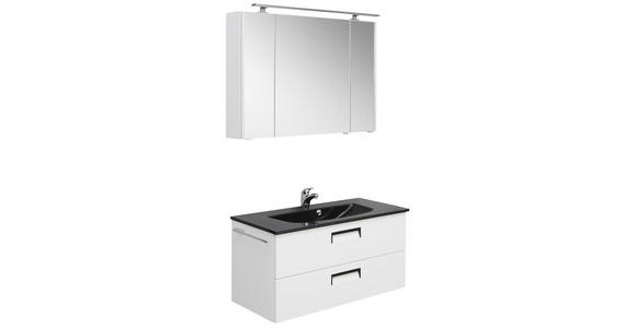 BADEZIMMER - Anthrazit/Weiß, Design, Glas/Naturmaterialien (97cm) - Dieter Knoll
