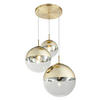 HÄNGELEUCHTE VARUS 51/120 cm   - Transparent/Goldfarben, Design, Glas/Metall (51/120cm)