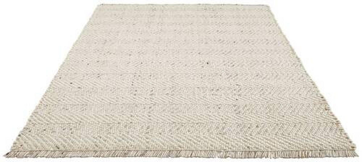 HANDWEBTEPPICH 200/290 cm Kärnten Weiß, Beige  - Beige/Weiß, Basics, Textil (200/290cm) - Linea Natura