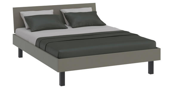 BETT 160/200 cm  in Grau, Grün  - Schwarz/Grau, Design, Holzwerkstoff/Metall (160/200cm) - Xora