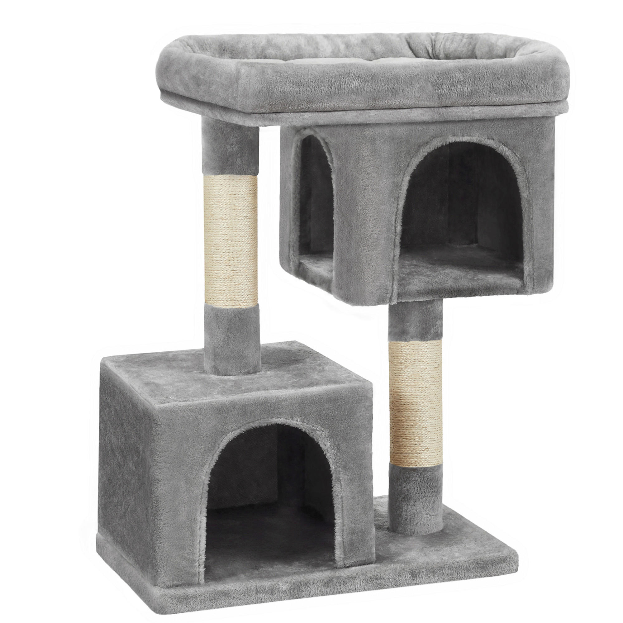 KRATZBAUM - Hellgrau, Trend, Holzwerkstoff/Textil (60/84/40cm) - Boxxx
