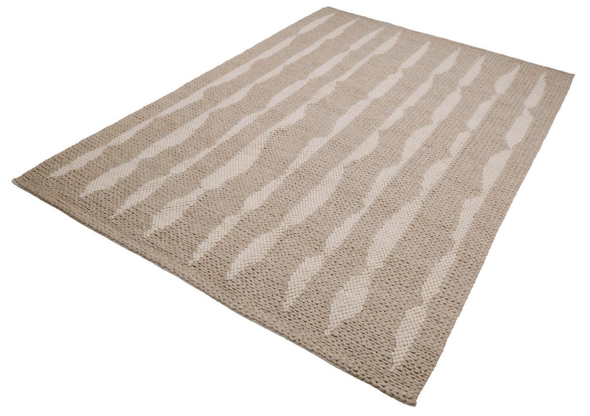 HANDWEBTEPPICH 160/230 cm Beige  - Beige, Natur, Textil (160/230cm) - Linea Natura
