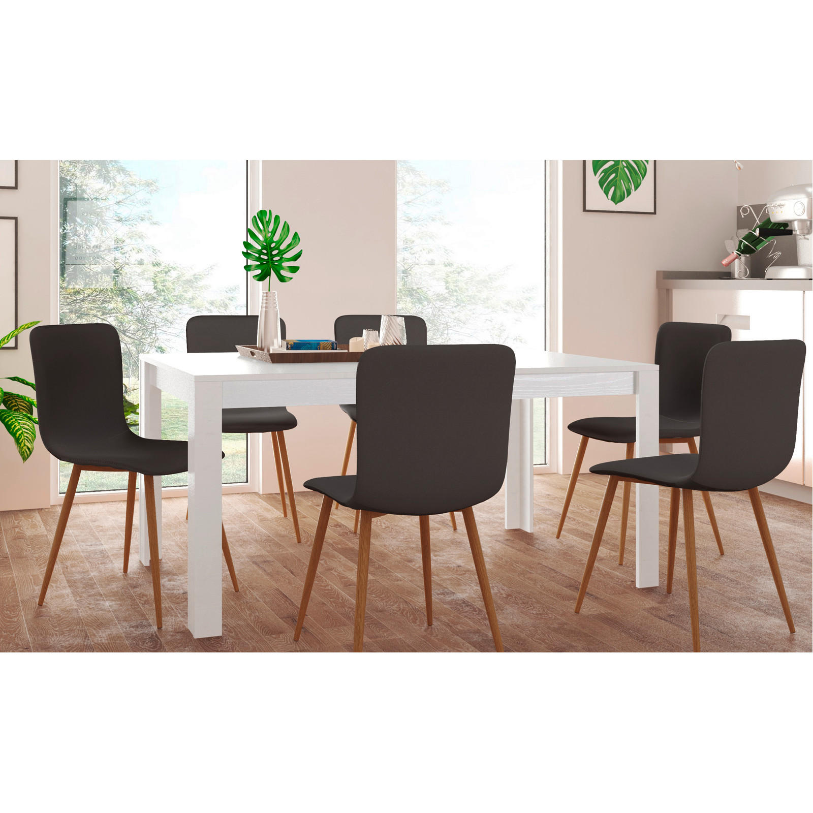 ESSTISCH rechteckig Weiß  - Weiß, Design, Holzwerkstoff (160/75/90cm) - MID.YOU
