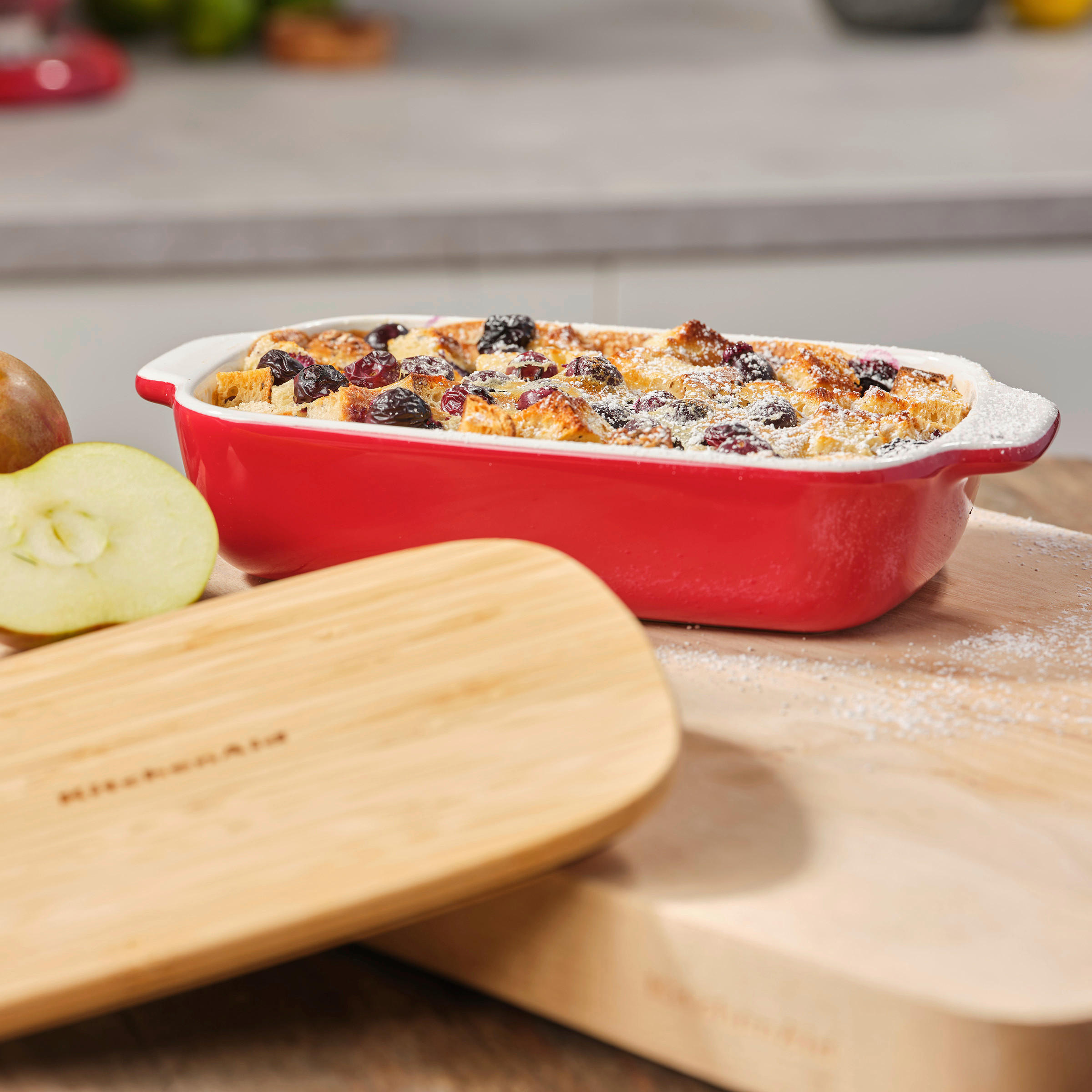 AUFLAUFFORM   - Rot/Weiß, Basics, Naturmaterialien/Keramik (15cm) - Kitchenaid