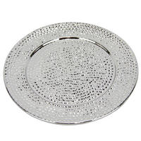 DEKOTELLER - Silberfarben, Basics, Keramik (25cm)
