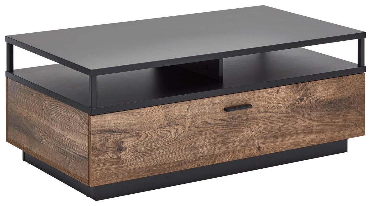 COUCHTISCH 115/65,5/45,0 cm rechteckig Grau, Eichefarben  - Eichefarben/Grau, KONVENTIONELL, Holzwerkstoff/Metall (115/65,5/45,0cm) - Cantus