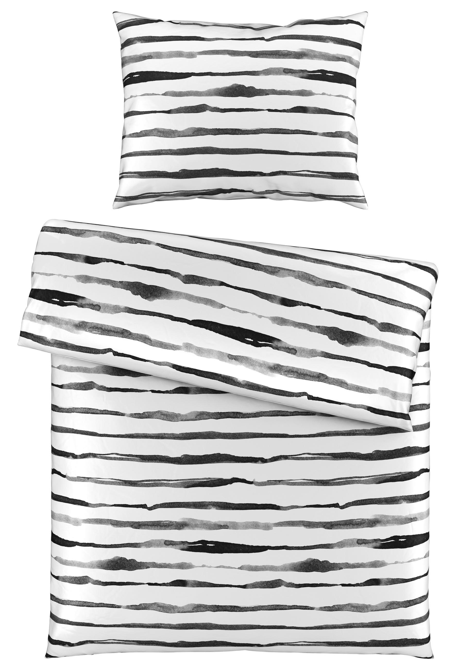 POSTELJINA BLANCO 140/200 cm crna, bela  - bela/crna, Trendi, tekstil (140/200cm) - Esposa