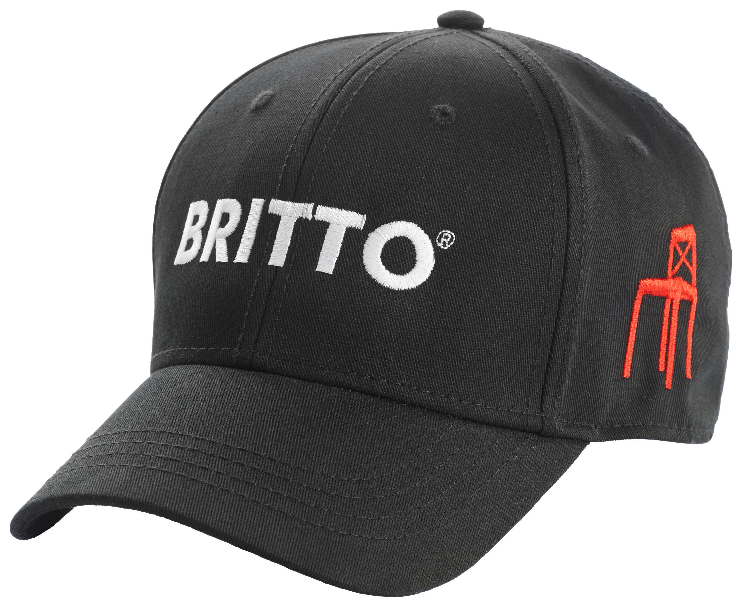 BASEBALLKAPPE - Schwarz, Design, Textil - BRITTO