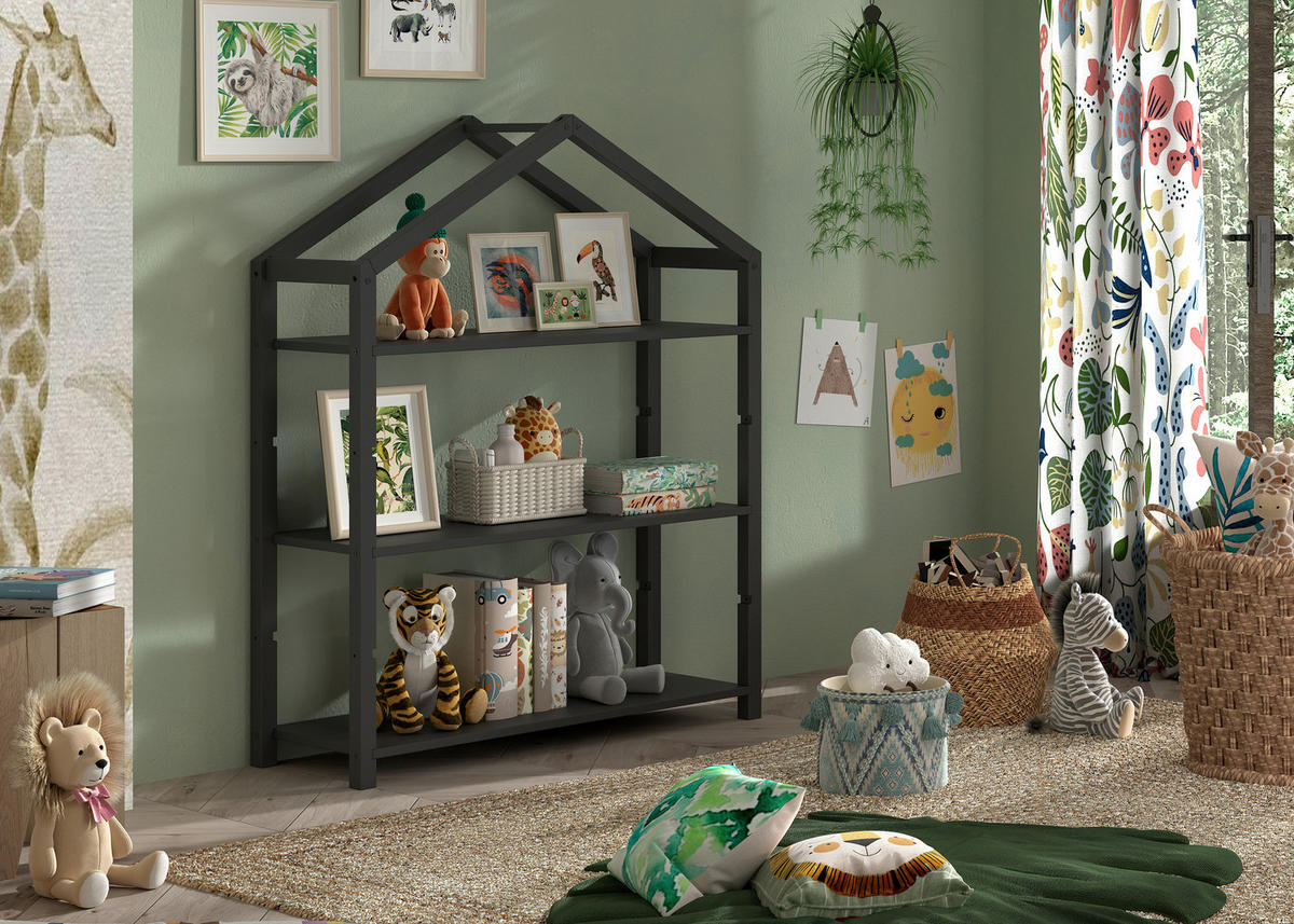 KINDERREGAL 111/141/40 cm  - Anthrazit, MODERN, Holz (111/141/40cm) - MID.YOU