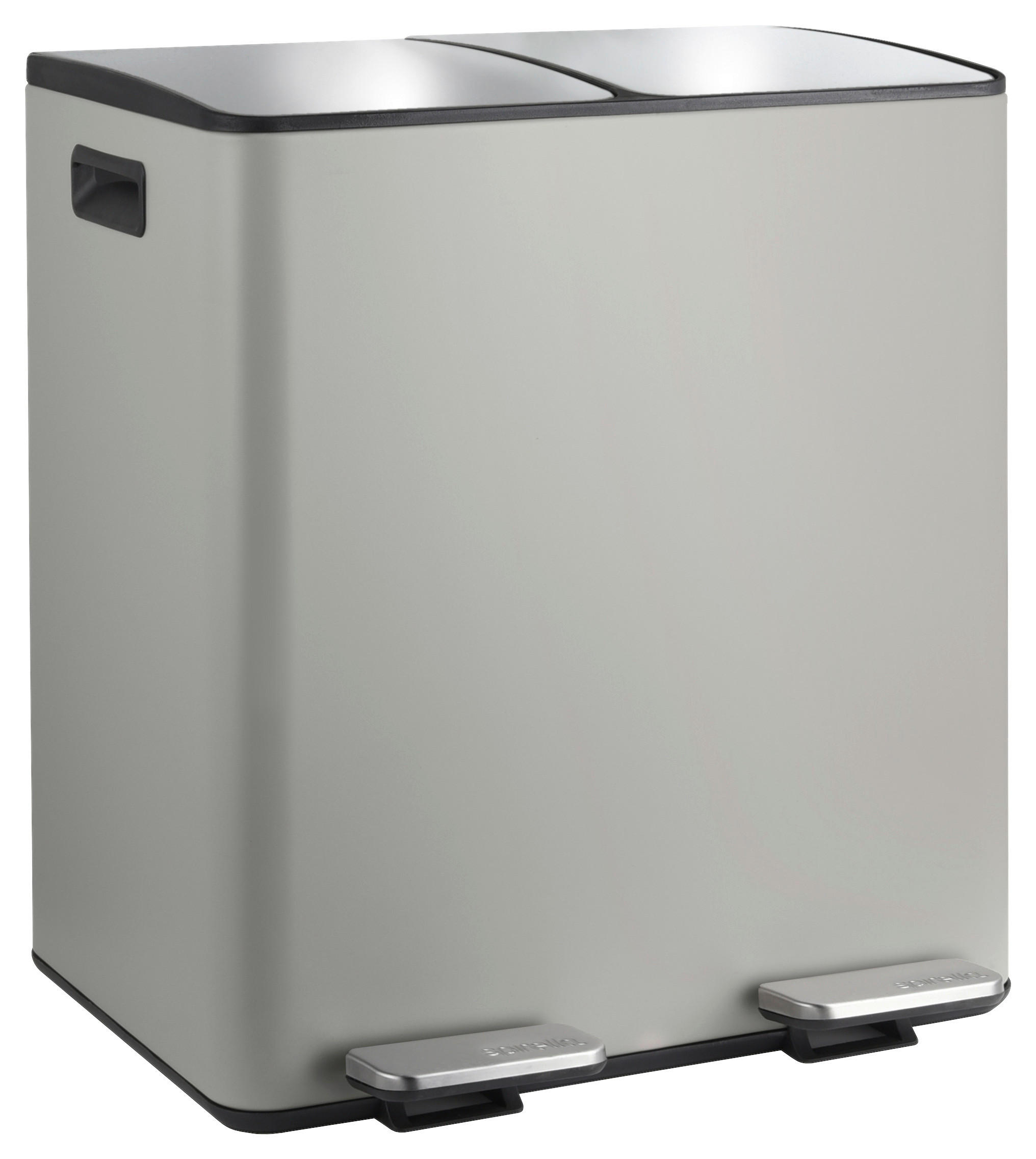 TRETEIMER 40 l  Metall  - Taupe/Schwarz, Basics, Kunststoff/Metall (45/30/51cm) - Spirella