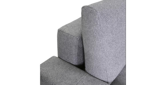ECKSOFA Grau Velours  - Schwarz/Grau, KONVENTIONELL, Kunststoff/Textil (247/156cm) - Carryhome