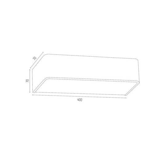 WANDLEUCHTE 7/9/40 cm   - Weiß, Basics, Glas/Metall (7/9/40cm)