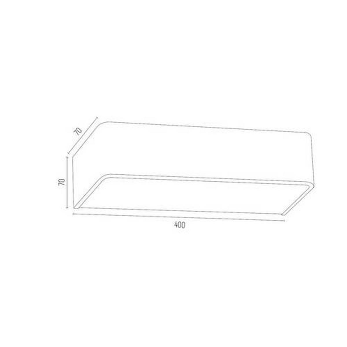 WANDLEUCHTE 7/9/40 cm   - Weiß, Basics, Glas/Metall (7/9/40cm)