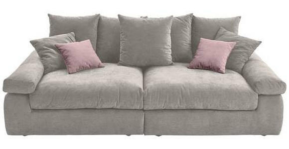 BIGSOFA Feincord Grau, Rosa  - Schwarz/Rosa, Design, Kunststoff/Textil (260/90/140cm) - Carryhome