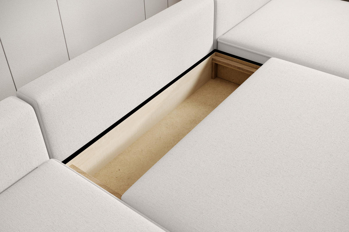 WOHNLANDSCHAFT CHALLENGE Silberfarben Struktur  - Silberfarben/Schwarz, MODERN, Kunststoff/Textil (168/333/168cm) - Trendmanufaktur