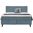 BOXSPRINGBETT 180/200 cm  in Blau  - Blau/Schwarz, KONVENTIONELL, Holz/Textil (180/200cm) - Voleo