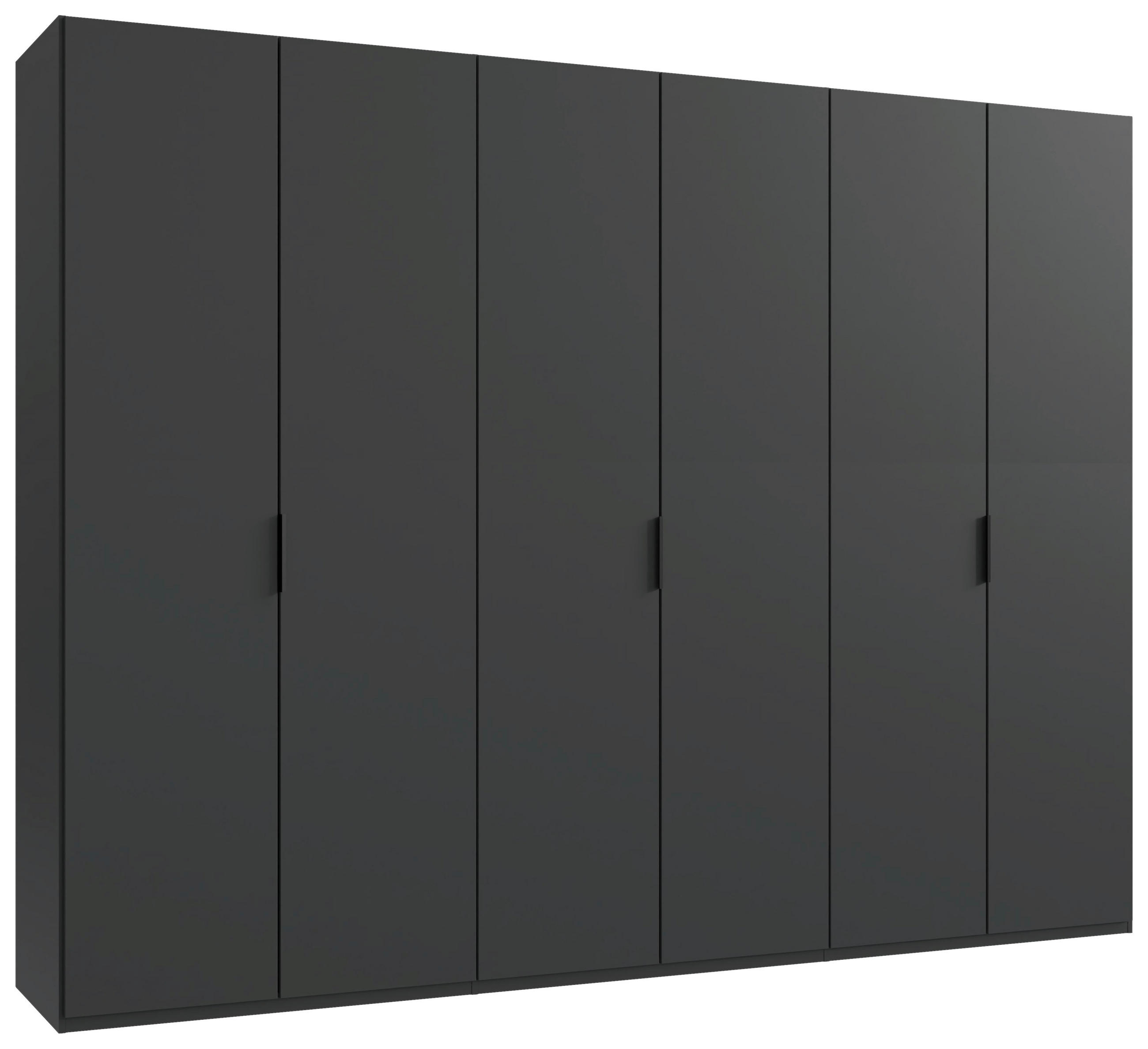 FALTTÜRENSCHRANK 300/236/58 cm 6-türig Graphitfarben  - Schwarz/Graphitfarben, Design, Holzwerkstoff (300/236/58cm) - Boxxx