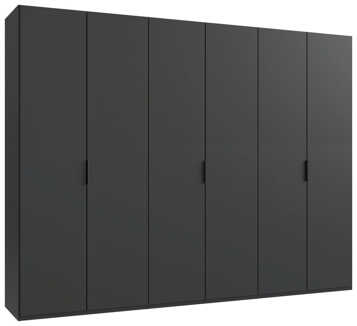 FALTTÜRENSCHRANK 300/236/58 cm 6-türig Graphitfarben  - Schwarz/Graphitfarben, Design, Holzwerkstoff (300/236/58cm) - Boxxx