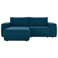 ECKSOFA in Webstoff Dunkelblau  160/242 cm  - Schwarz/Dunkelblau, Design, Kunststoff/Textil (160/242cm) - LOOKS by W.Joop