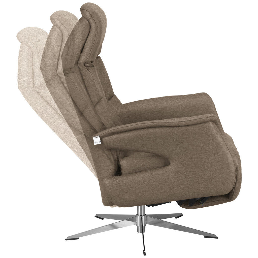 Thumbnail - Welnova Relaxsessel, Beige, Leder, Echtleder, Spaltleder, 74x108x86 cm, Fußauswahl, Lederauswahl, Stoffauswahl, erweiter...