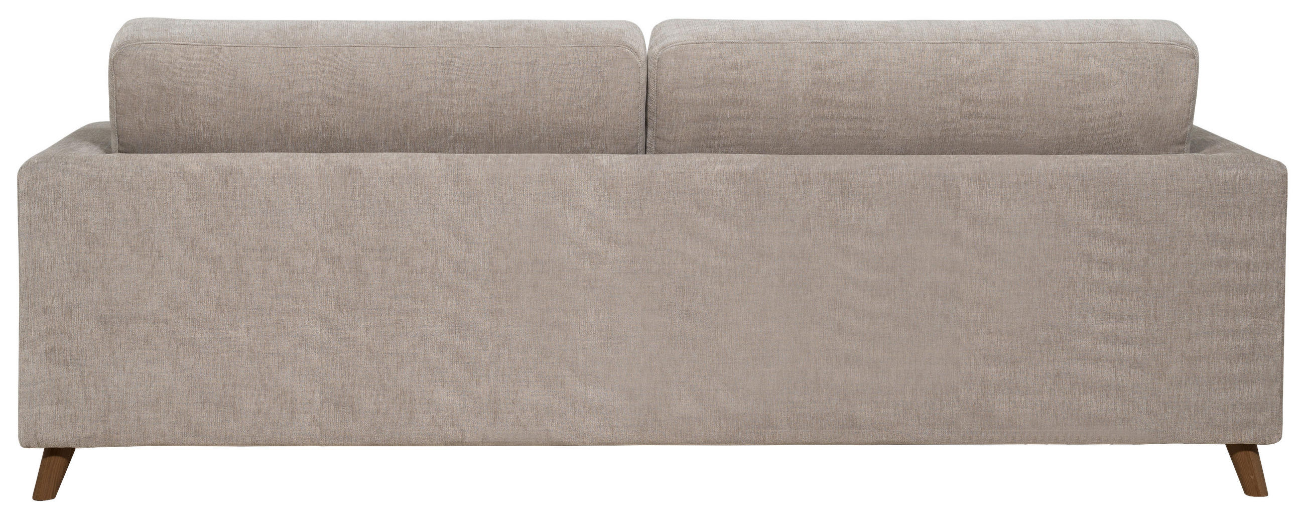 2,5-SITS SOFFA i flatväv brun, greige  - greige/brun, Klassisk, metall/trä (234/83/91cm) - Best Price