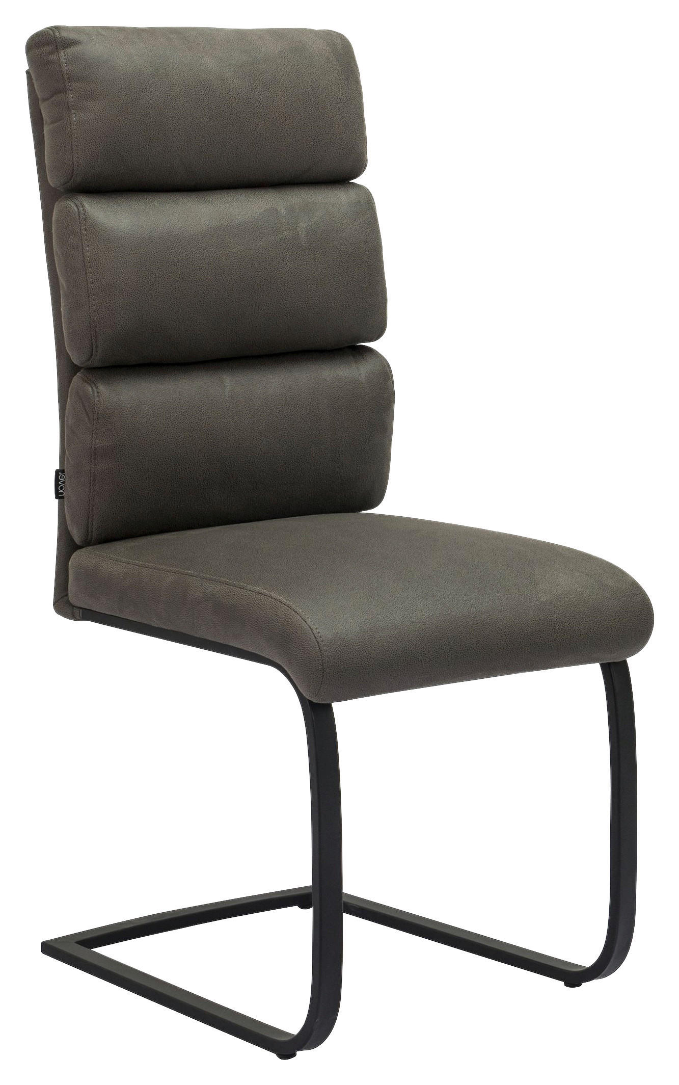 SCHWINGSTUHL  in Eisen Webstoff  - Schwarz/Grau, Design, Textil/Metall (47/106/63cm) - Novel