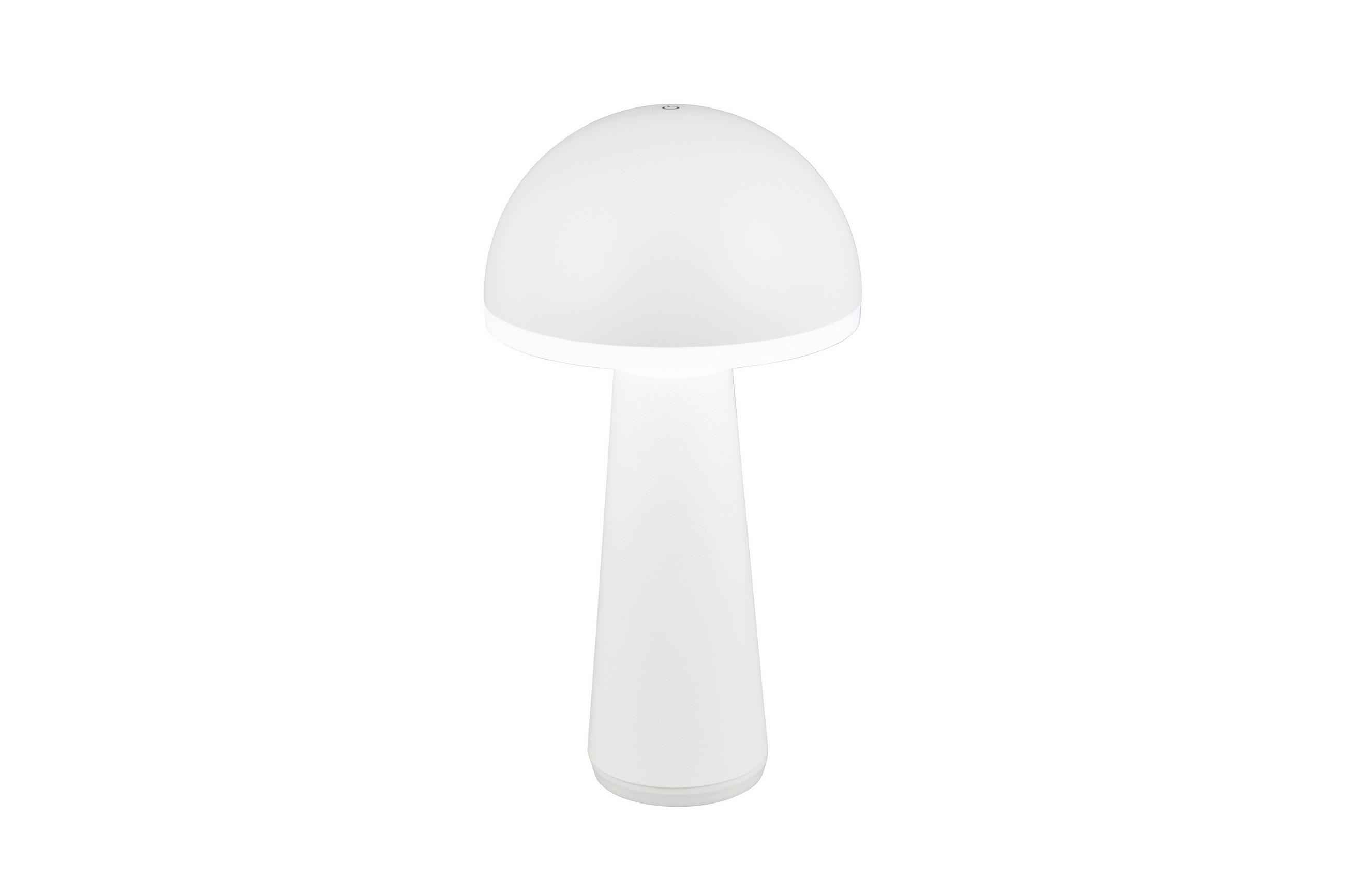 AKKU-TISCHLEUCHTE - Weiss, Trend, Metall (16/31cm)