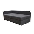 LIEGE in Flachgewebe Grau  - Schwarz/Grau, Basics, Kunststoff/Textil (205/90/95cm) - Xora