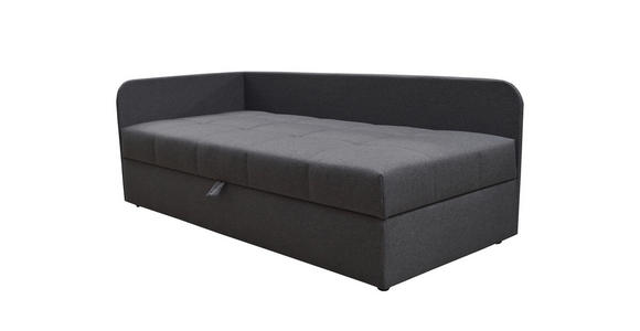 LIEGE in Flachgewebe Grau - Schwarz/Grau, Basics, Kunststoff/Textil (205/90/95cm) - Xora