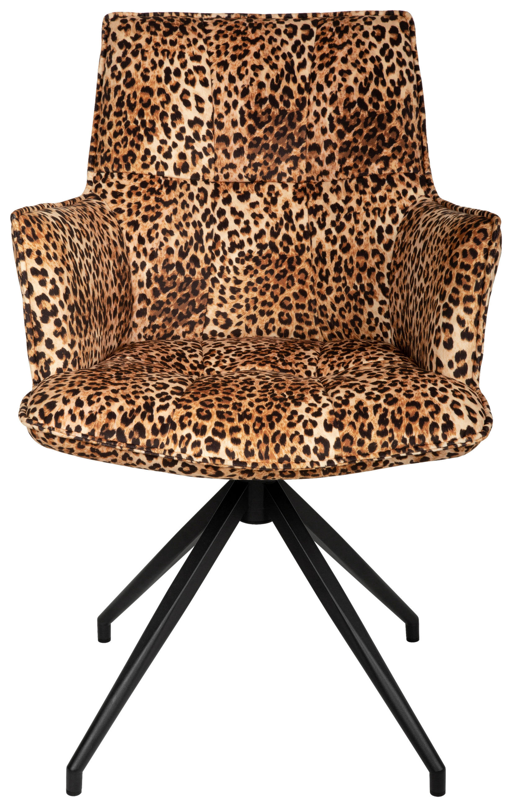 ARMLEHNSTUHL in Eisen Jacquard - Hellbraun/Schwarz, Design, Textil/Metall (59/89,5/63cm) - Novel