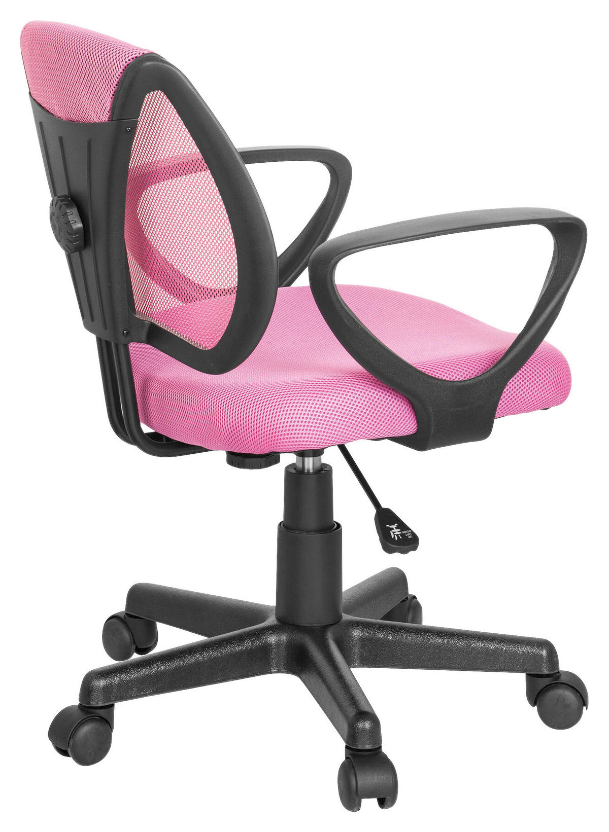 JUGENDDREHSTUHL Pink  - Pink/Schwarz, Basics, Kunststoff (58/75-92/45cm) - MID.YOU
