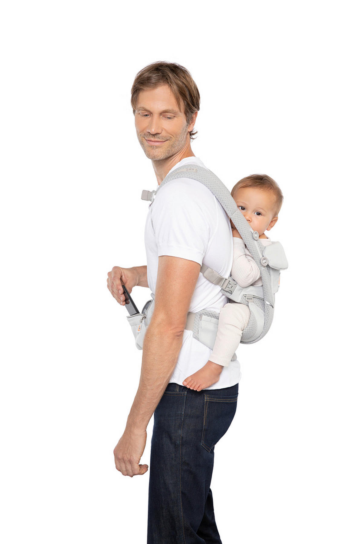KENGUR NOSILJKA  Omni Breeze  - svetlosiva, Osnovno, tekstil (0,7kg) - Ergo Baby
